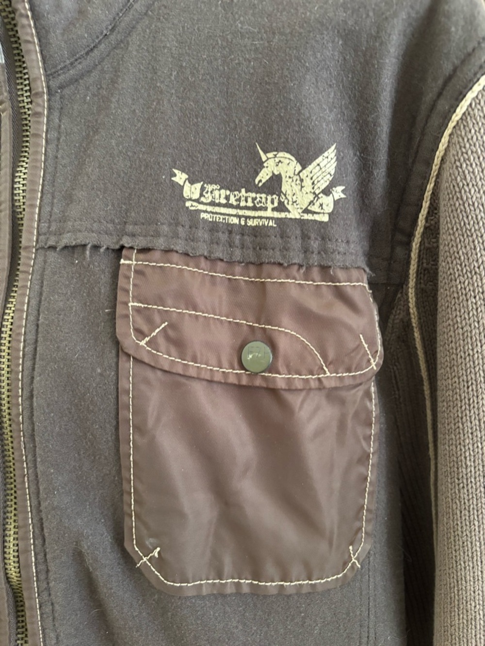 Men's Brown Zip-Up Sweater Jacket - Unbranded - Picture 4 of 13
